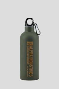 Alpha Industries Botella de agua Logo Dark Olive