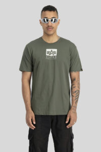 Alpha Industries Camiseta Satin Logo Dark Olive 1i
