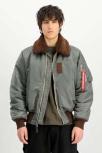 Alpha Industries Cazadora B-15 Intermediate Flight Vintage Green 1
