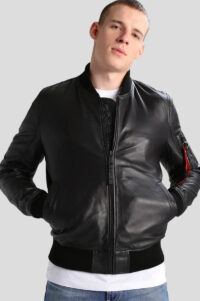 chaqueta de cuero MA-1 Leather LF de Alpha Industries