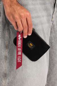 Alpha Industries Monedero Piel Black 1