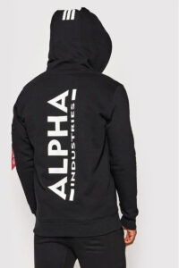Alpha Industries sudadera con capucha Prin Zip 128342 Black