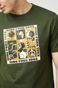 Ben Sherman Camiseta Trippy Helmets, color Camouflage