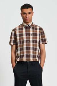 Ben Sherman Camisa Block Check 1013093 Dark Brown 1