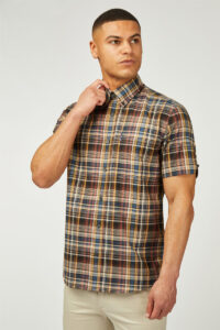 Ben Sherman Camisa Gradient Check Sea 1