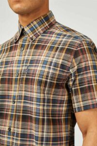 Ben Sherman Camisa Gradient Check Sea