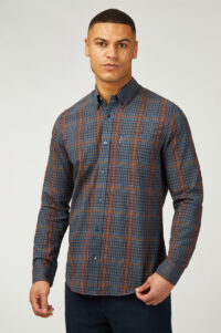 Ben Sherman Camisa Multicolour Check Dark Navy
