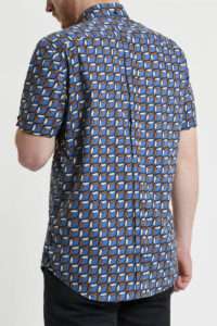 Ben Sherman Camisa Retro Geo Print 1012433 Royal
