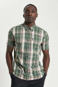 Ben Sherman Camisa Slub Check Deep Jungle 3