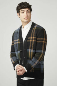 Ben Sherman Cardigan Tartan 0077619 290 Black 1