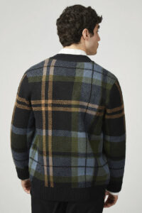 Ben Sherman Cardigan Tartan 0077619 290 Black