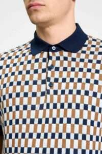 Ben Sherman Polo All over Jacquard Dark Navy