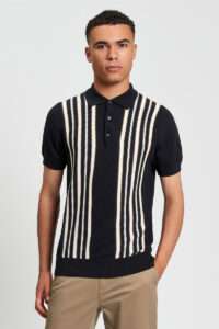 Ben Sherman Polo Placement Stripe 1013031 Black 1