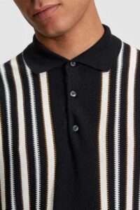 Ben Sherman Polo Placement Stripe 1013031 Black