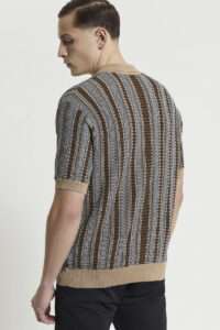 Ben Sherman Polo Punto Textured Stripe 1012372 Dark Navy