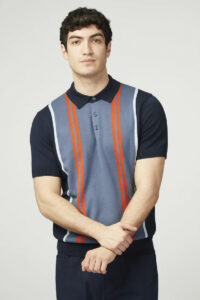 Ben Sherman Polo Vertical Stripe 0077617 Navy