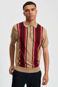 Ben Sherman Polo Vertical Stripe 1013023 Sand