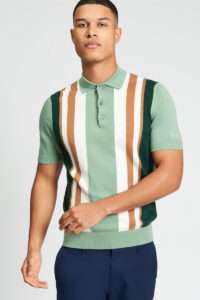 Ben Sherman Polo Vertical Stripe 1013473 Sage