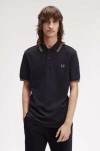 Fred Perry Polo M3600 S77 Black-Shade Stone 1