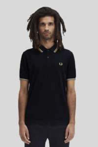 Fred Perry Polo M3600 W53 Navy : Ecru : Honeycomb   1