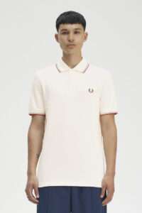 Fred Perry Polo M3600 Y20 Light Ecru : Silver Blue : Cinnamon 1