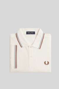 Fred Perry Polo M3600 Y20 Light Ecru : Silver Blue : Cinnamon