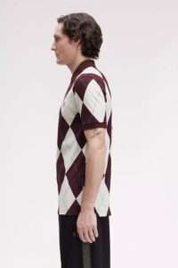 Fred Perry Polo Punto Argyle Black