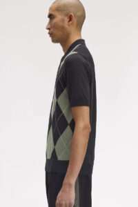 Fred Perry Polo Punto Argyle Black