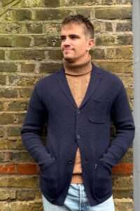 Merc Cardigan BENDE Navy 3