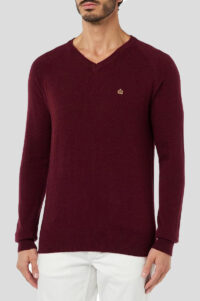 Jersey cuello pico Conrad de Merc color granate
